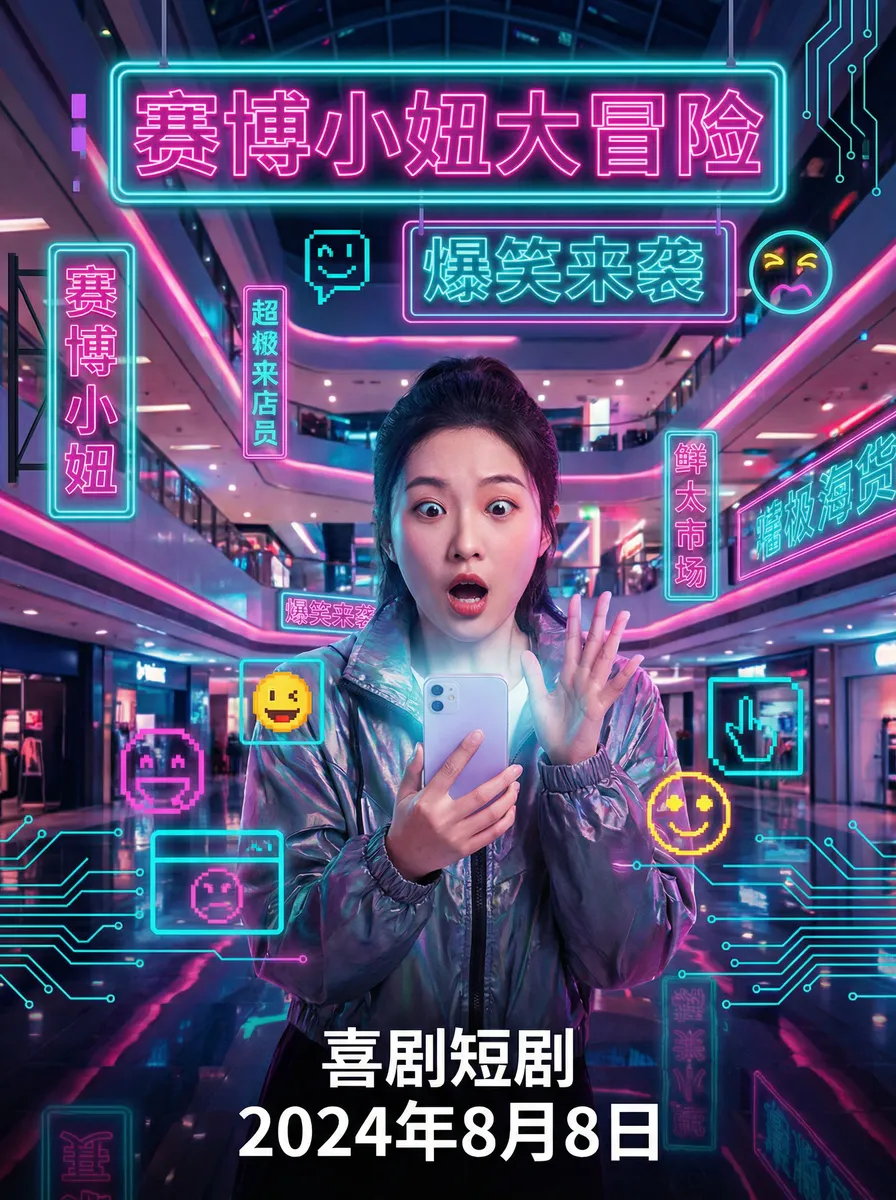 爱的色放全集 搞笑喜剧短剧 - 赛博小妞大冒险海报